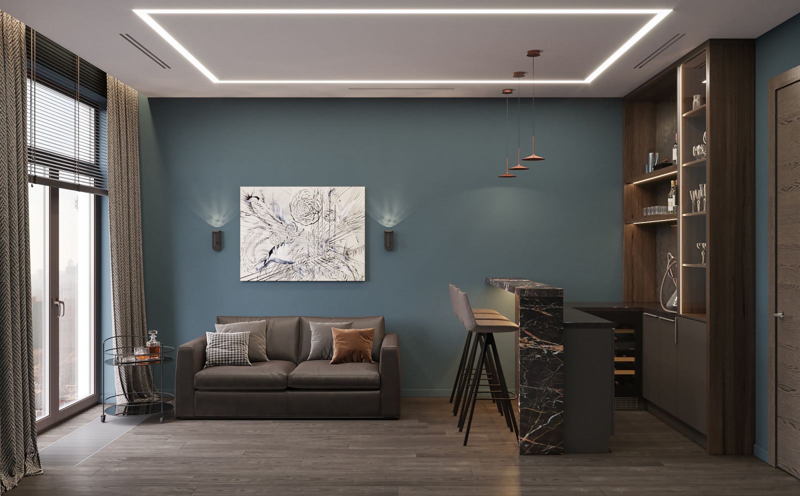 Дизайн-проект квартиры, ЖК "Зиларт"