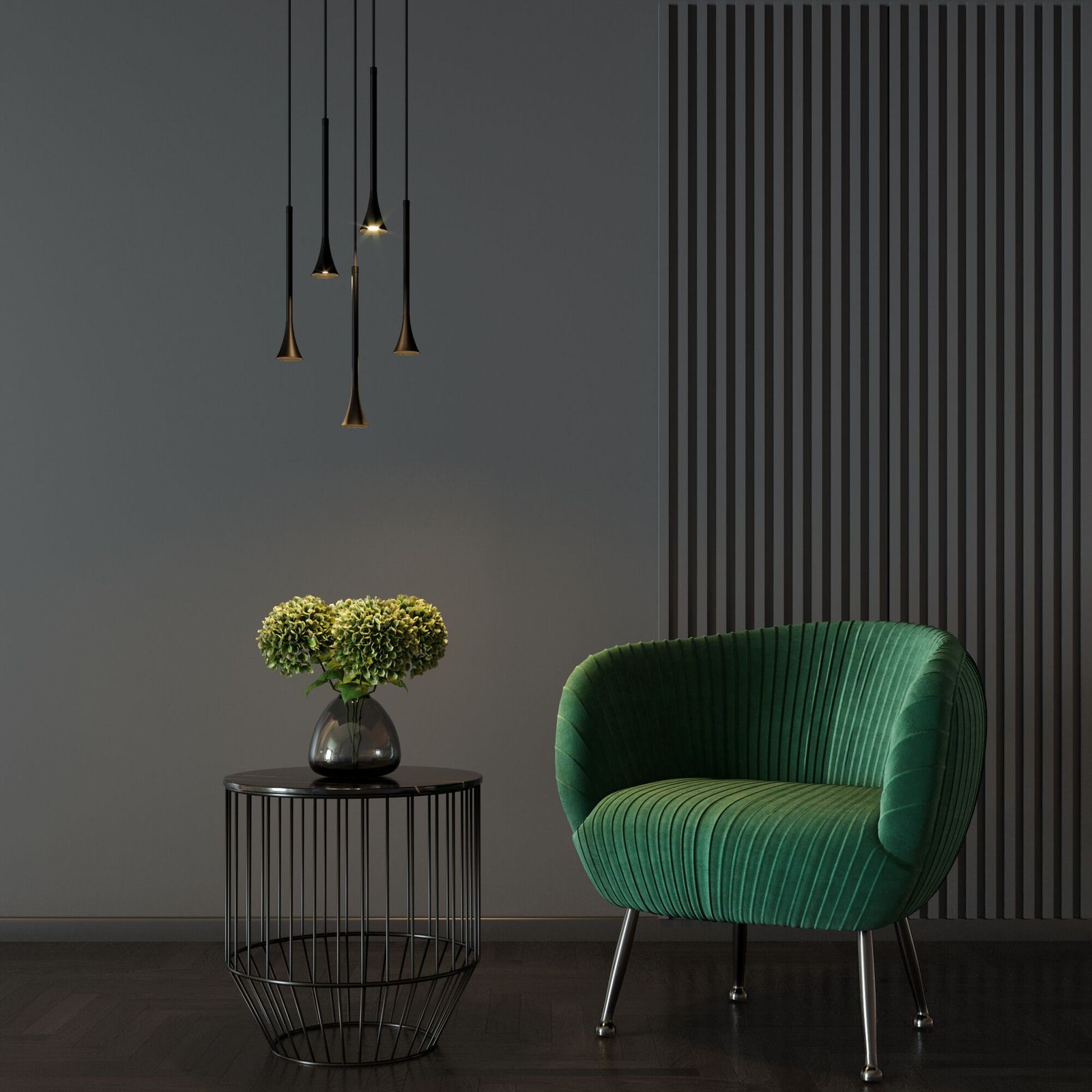 Светильник подвесной светодиодный Hall 5W 3000K черный