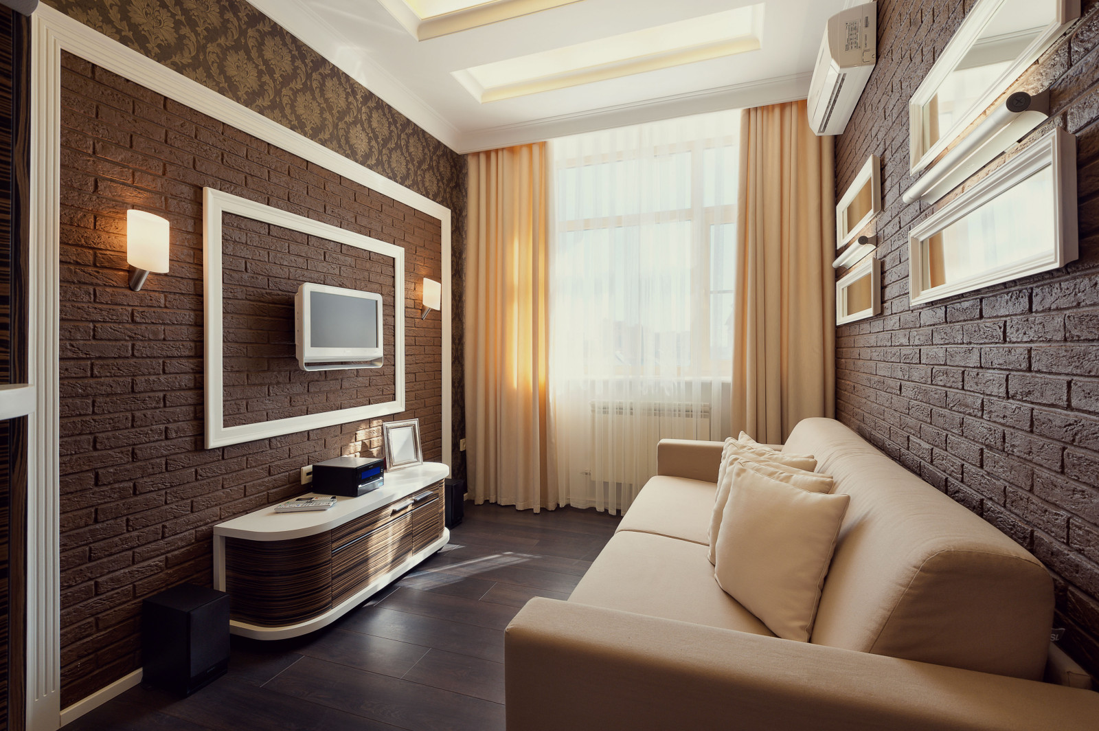 "неоклассический контраст" 2х уровневая квартира