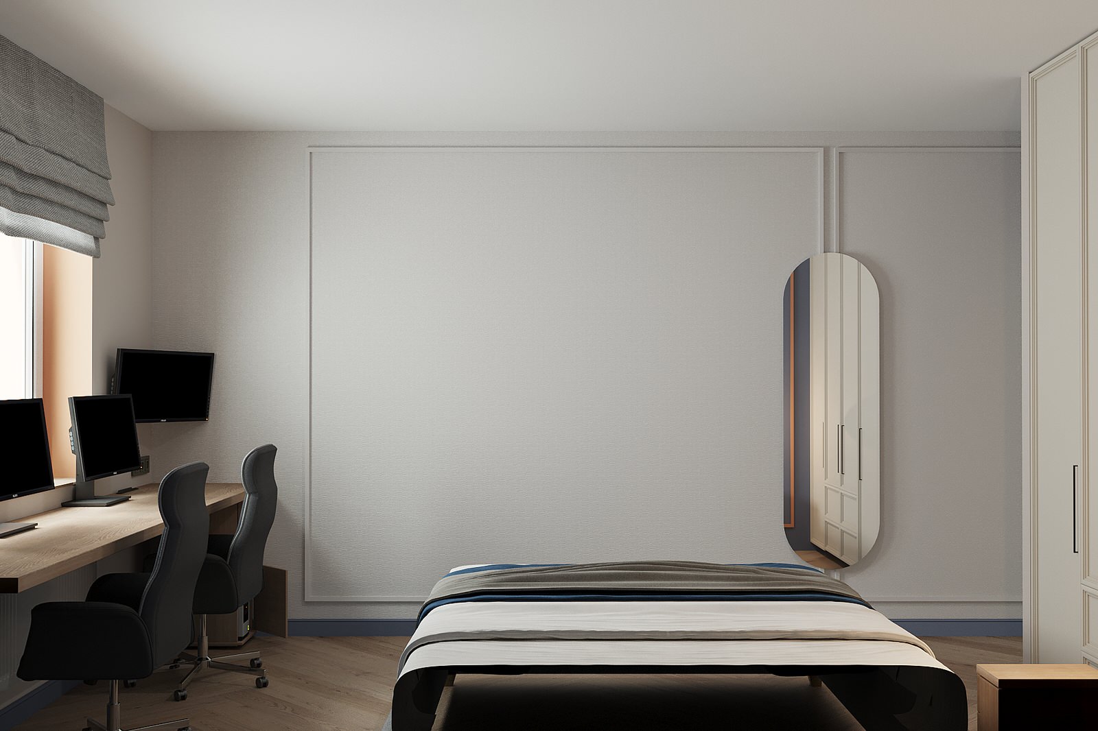 спальня+кабинет в малогабаритной квартире