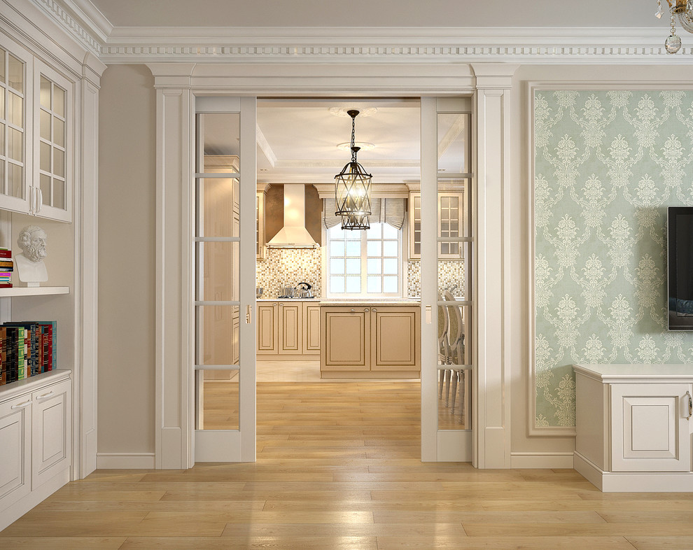 Кухня-гостиная в стиле неоклассика