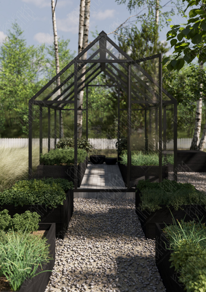 Теплица и грядки