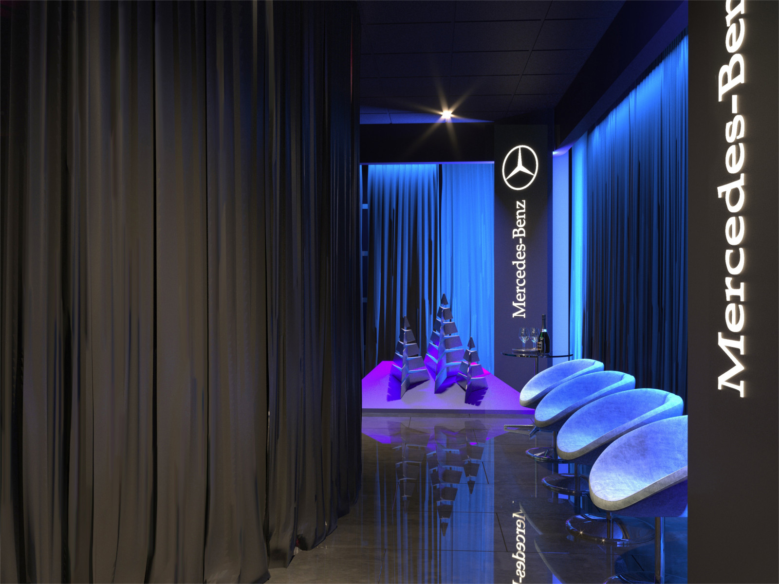 Зона выдачи авто для автосалона " MERCEDES-BENZ", Новосибирск