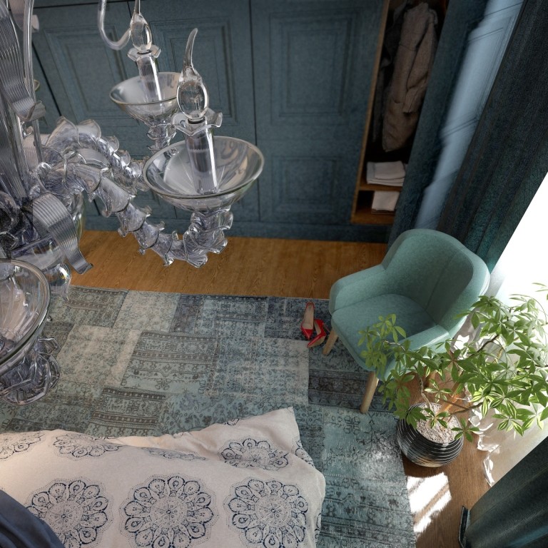 Обложка проекта: Фрагмент интерьера гостиной и спальни в стиле современная классика