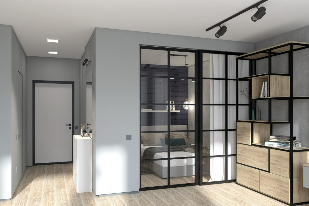 Светлая однокомнатная квартира с элементами лофт