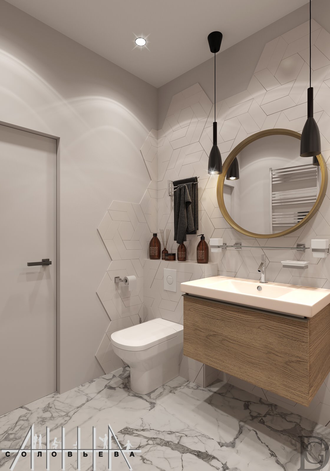 Interior design of a residential flat at Moscow