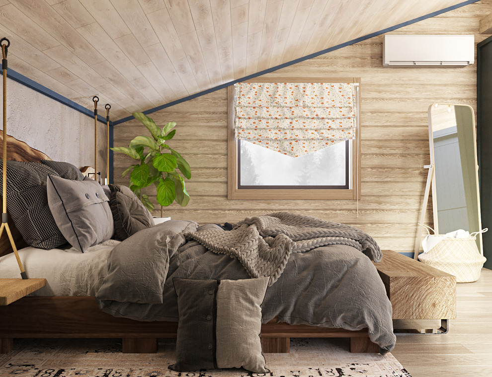 Брусовый дом выходного дня в Кантри стиле