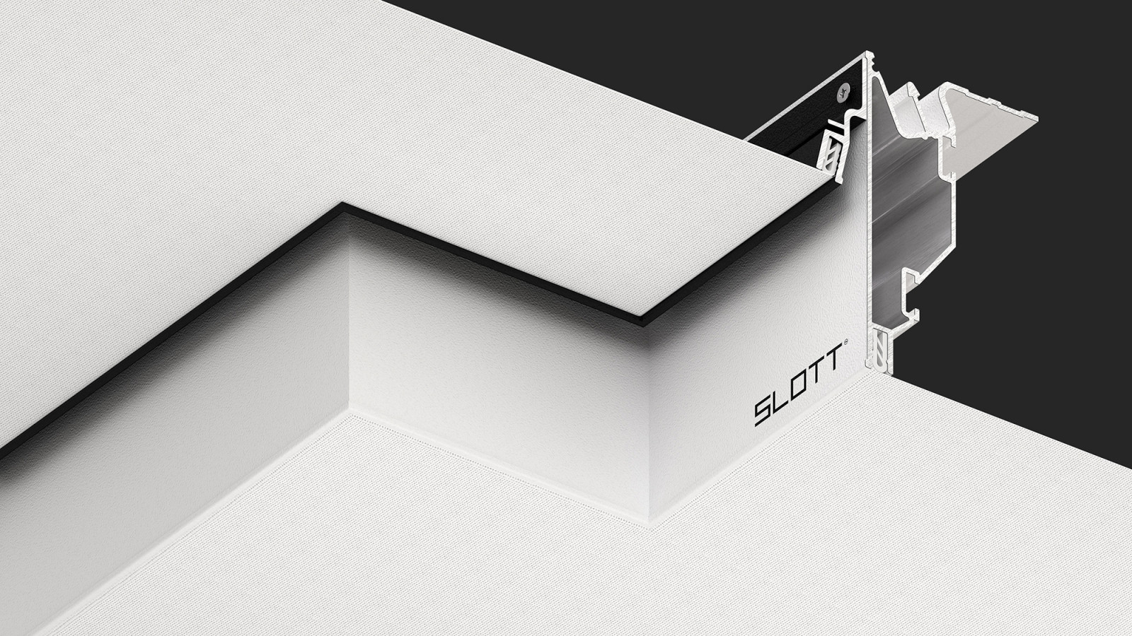 Уровневый потолок с теневым зазором