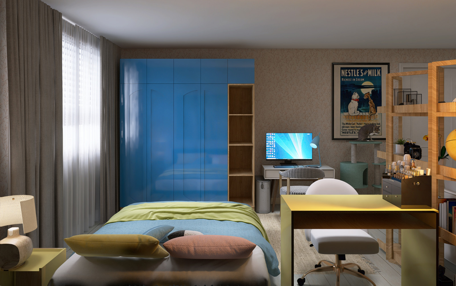 Комплектация комнаты в однокомнатной квартире