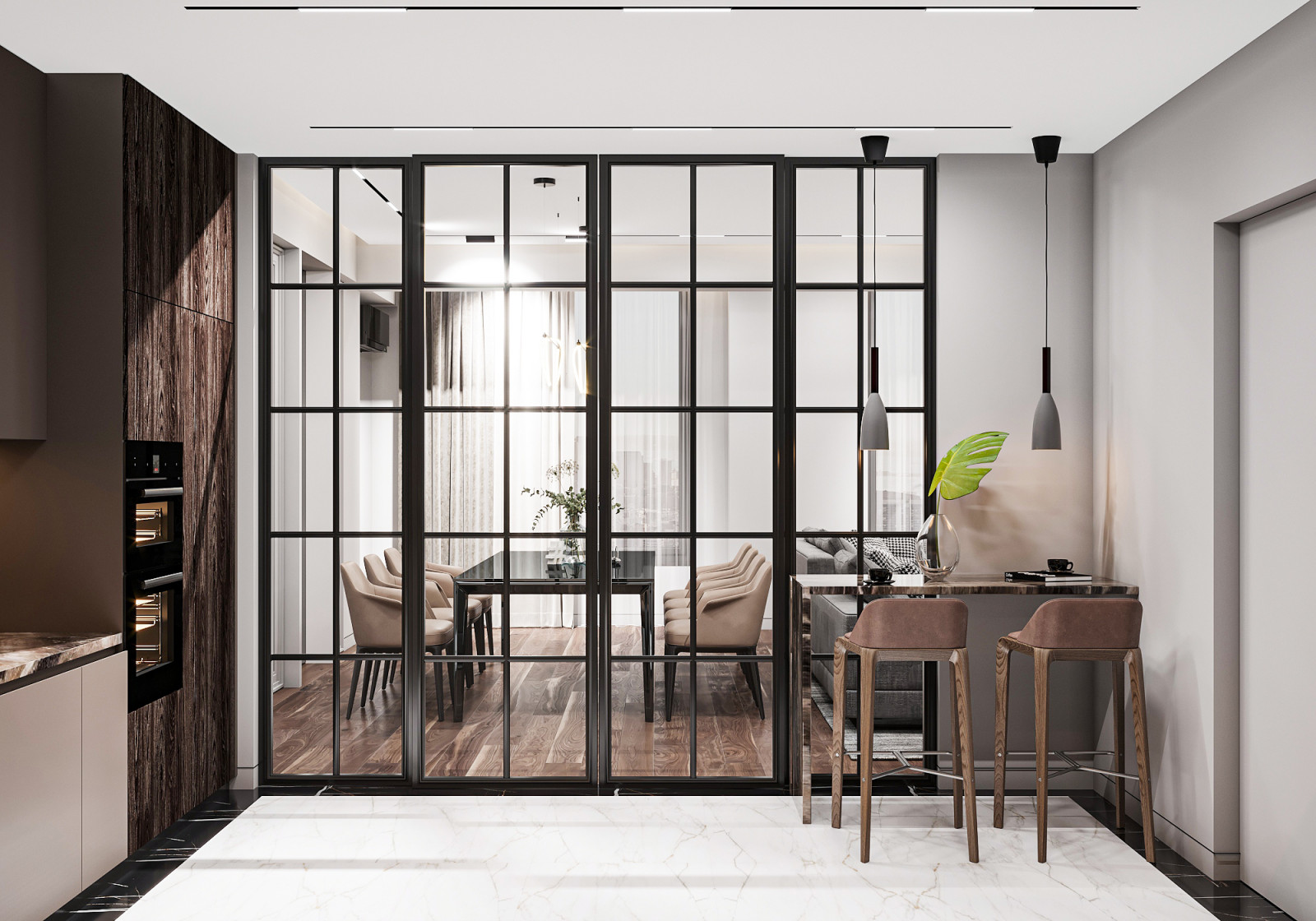 Стеклянная перегородка