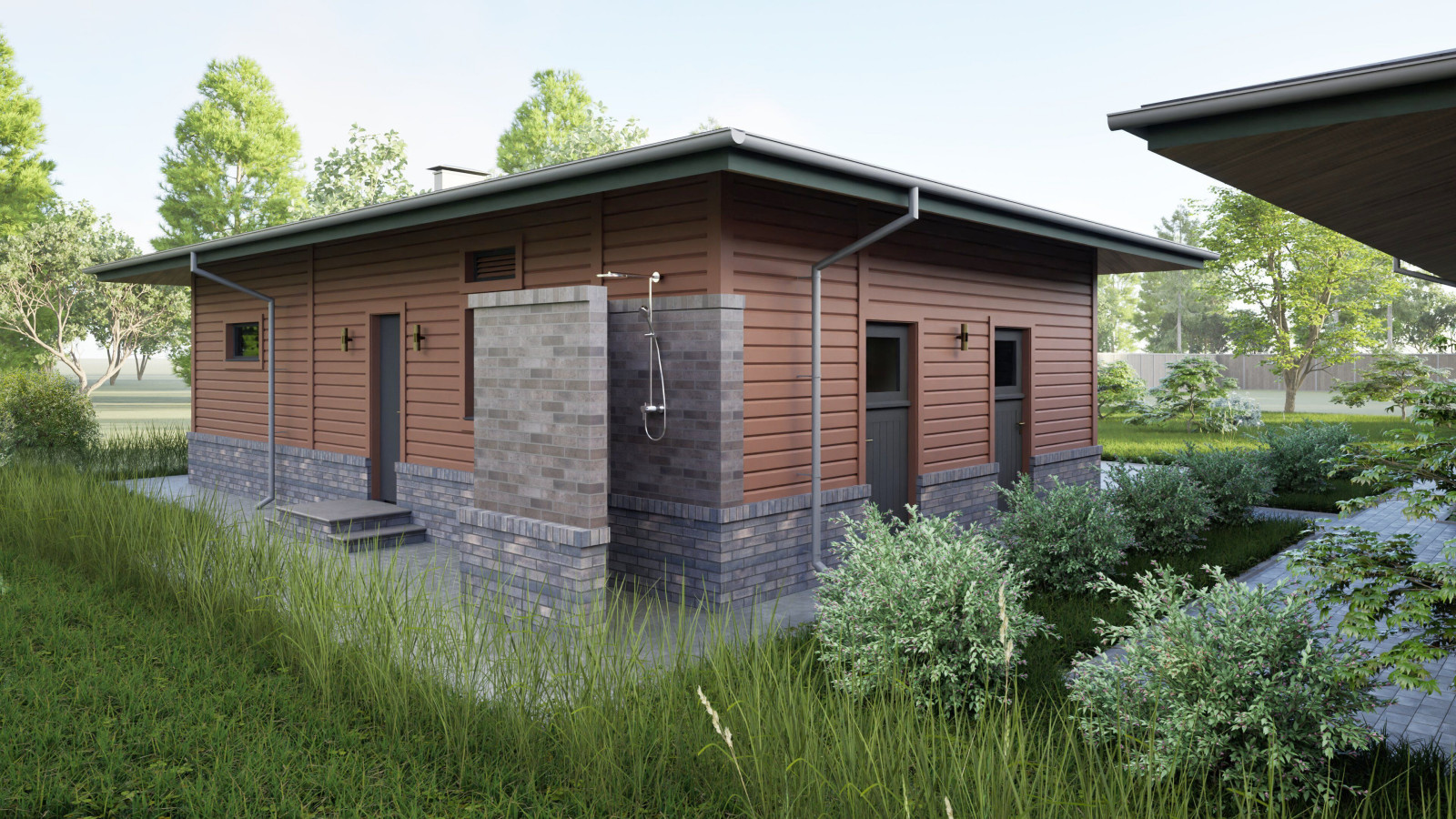 Индивидуальный жилой дом деревянной конструкции.