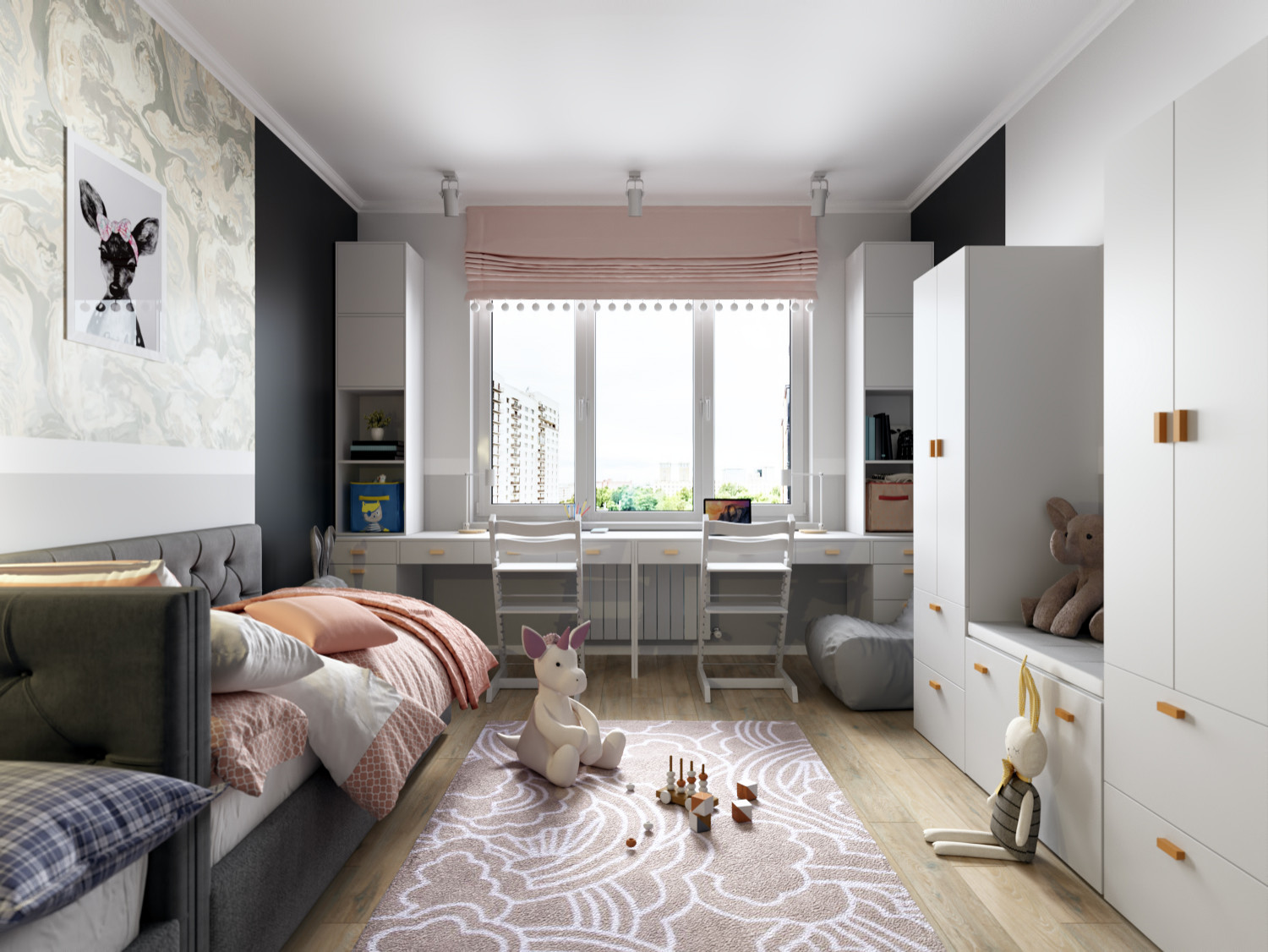 Обложка проекта: Комната для брата и сестры 9 и 5 лет