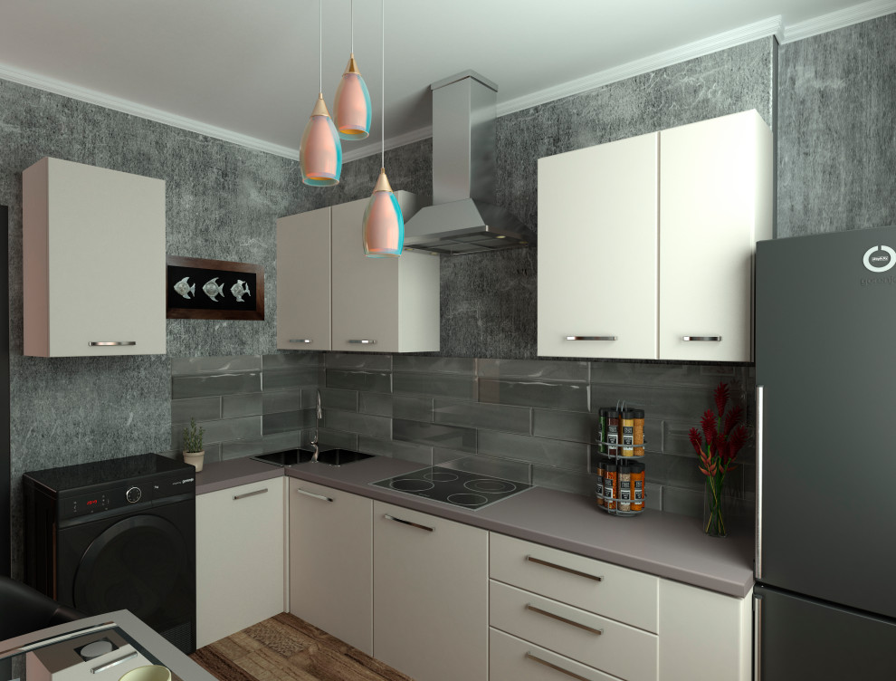 Однокомнатная квартира 34 кв.м. в трёх стилистических решениях.