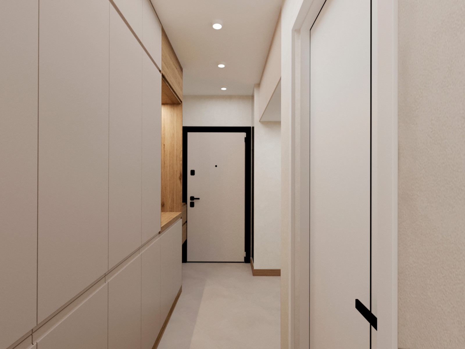 Природный минимализм. Дизайн 3-х комнатной квартиры.