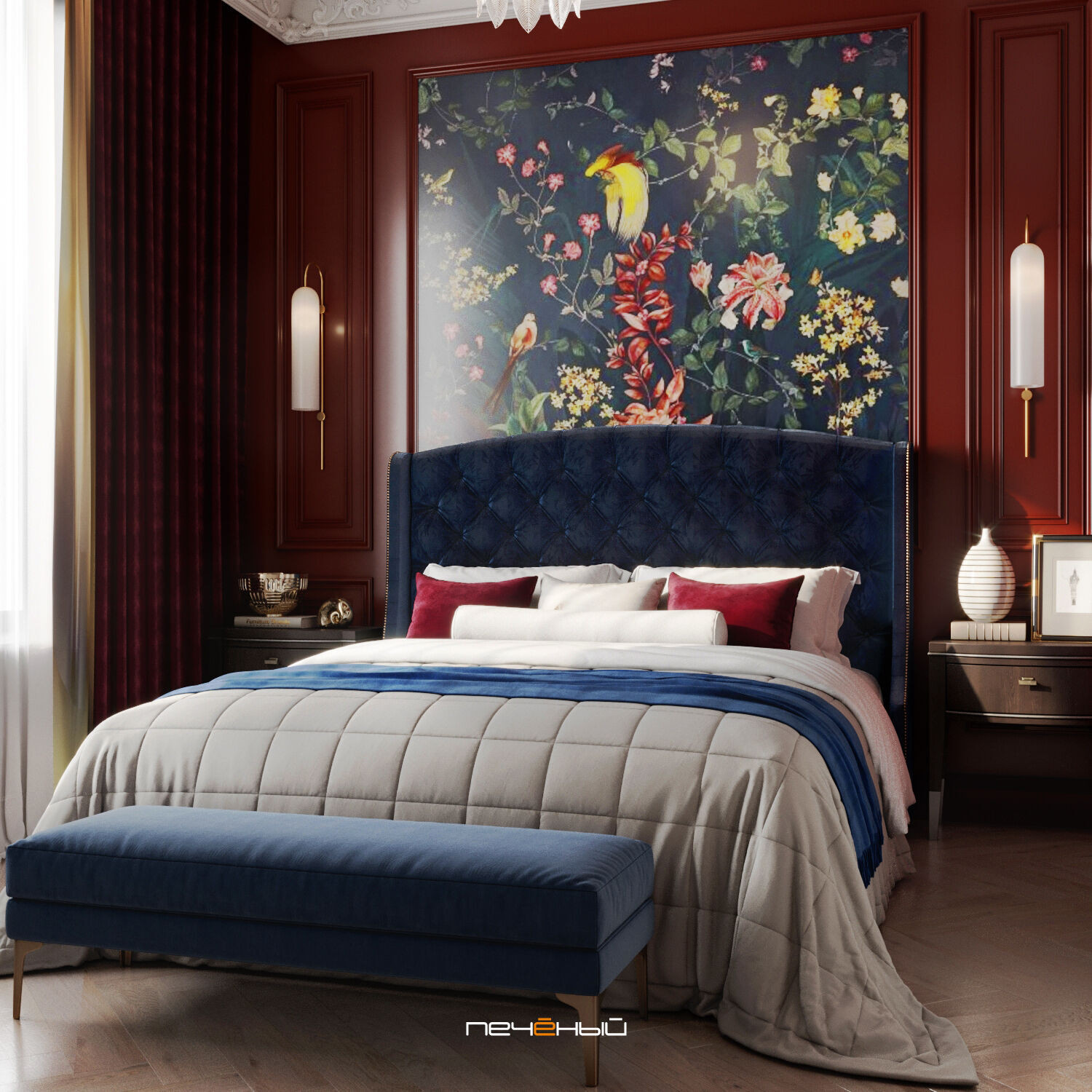 2025 Дизайн 3-комнатной квартиры 90 м² в классическом стиле, Москва, ЖК Остров