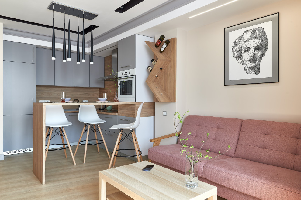 Интерьер квартиры для семьи с двумя детьми.