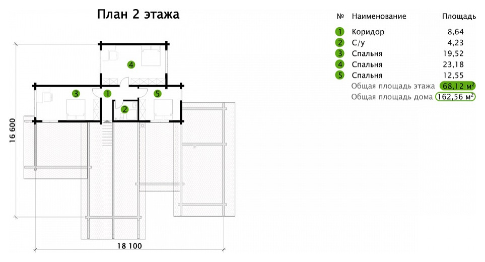 Обложка проекта: Дом из клееного бруса | Пегас 163