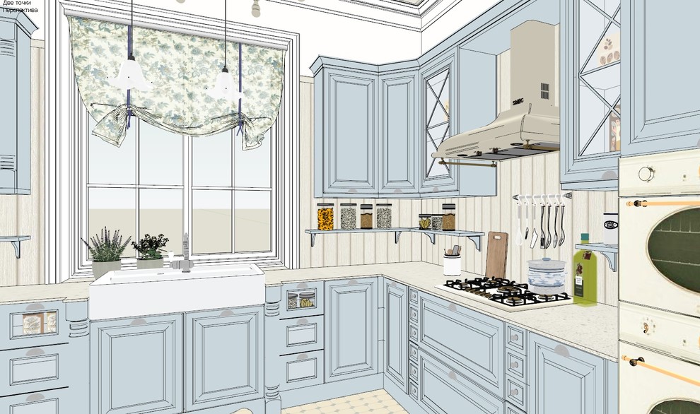 Эскизный проект летней кухни в стиле прованс