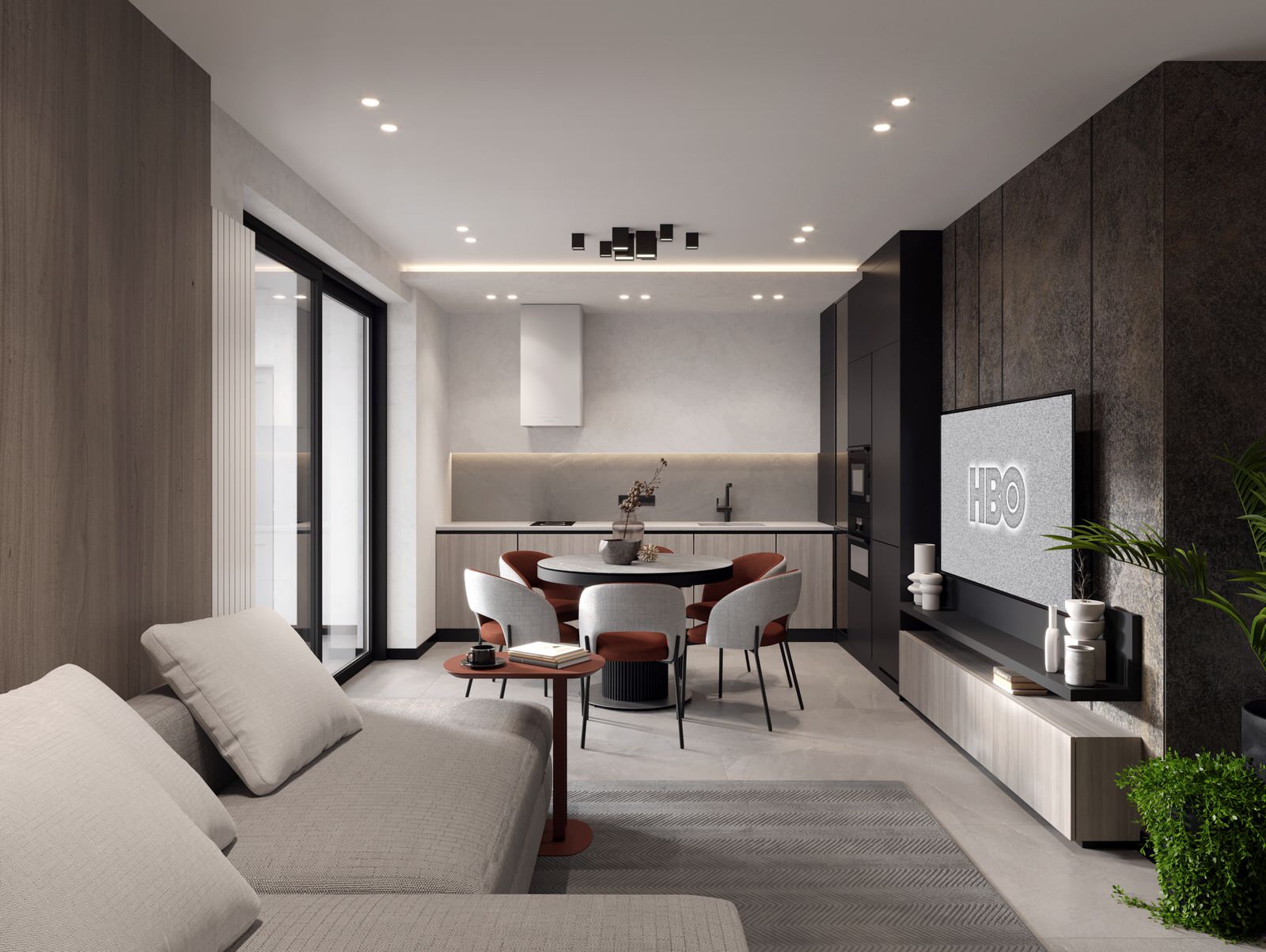 Современная квартира с акцентами