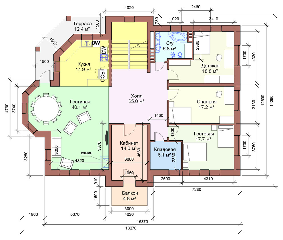 Проект коттеджа 2