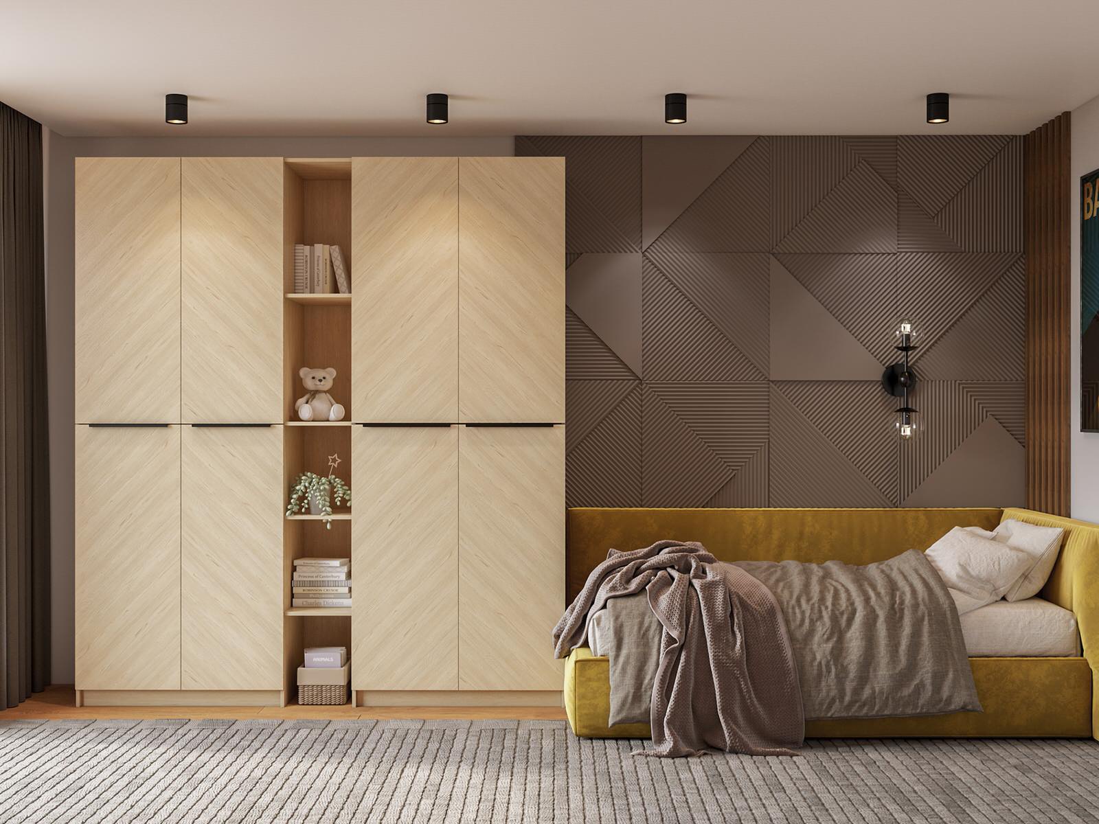 Обложка проекта: Распашной шкаф в цвете Флитвуд шампань