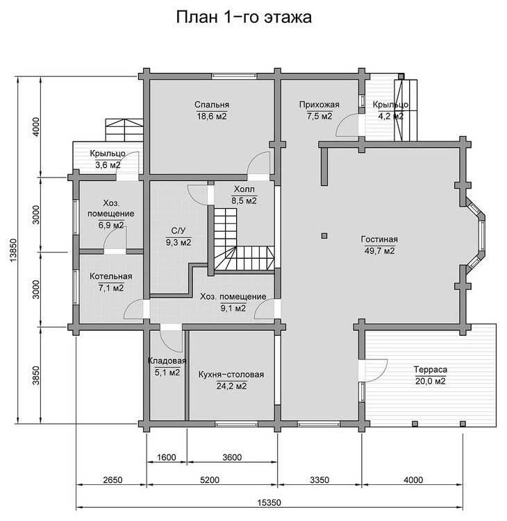 Дом из клееного бруса "Сказка"