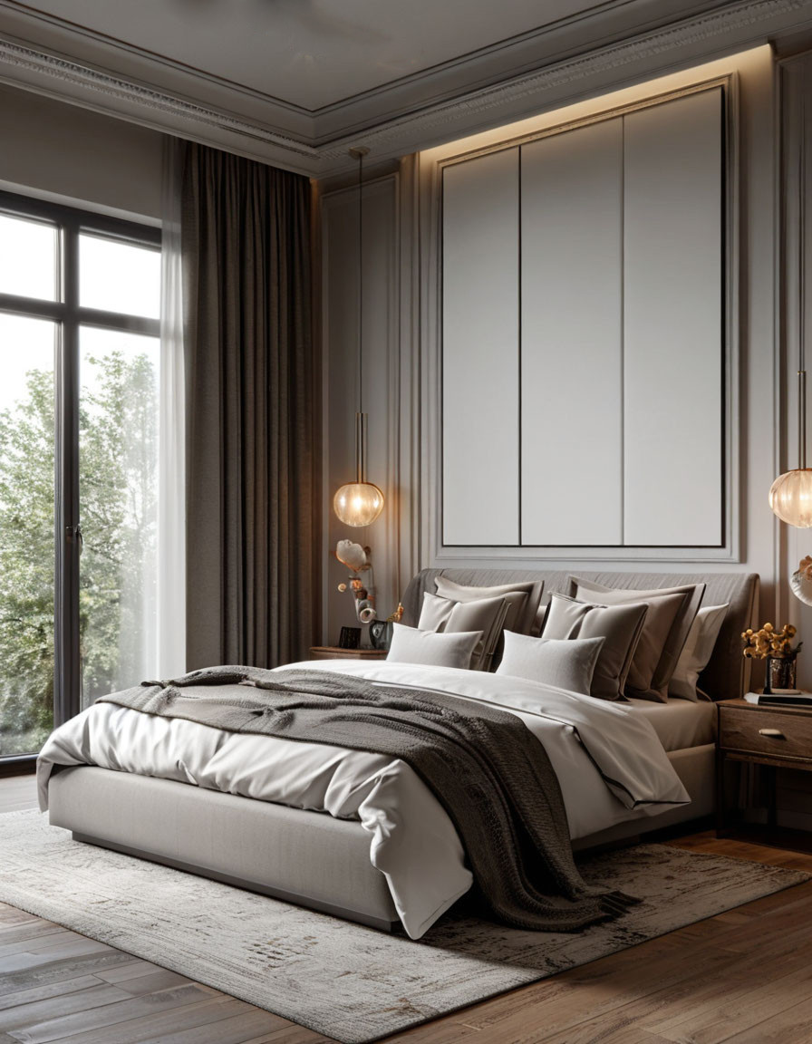 Обложка проекта: Современные спальни с различным декором и панелями