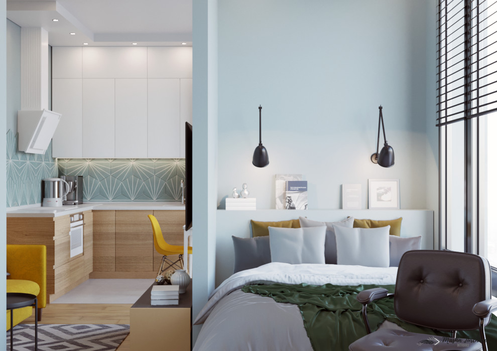 Обложка проекта: Квартира 35 кв.м. с яркими акцентами