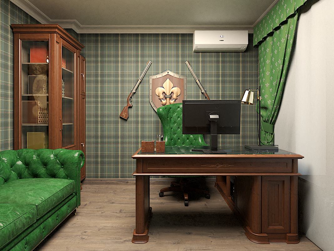 Обложка проекта: Кабинет в английском стиле