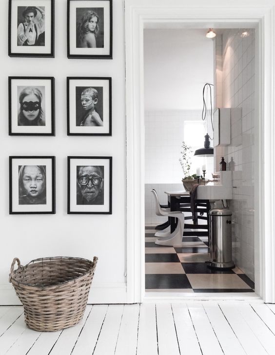 Фотография в интерьере / Черно-белые фотографии и скандинавский стиль