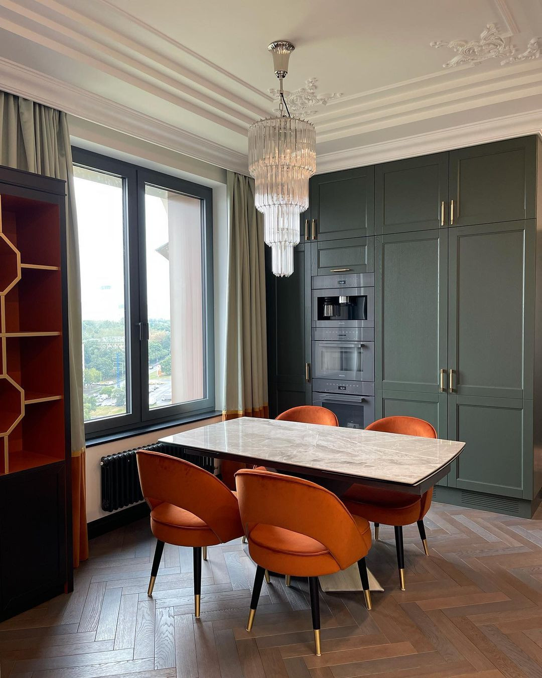 Кухня в цвете “Еловый лес”