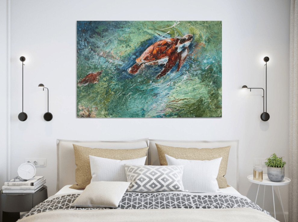 Спальня - Дизайн интерьера - Картины художницы Дианы Маливани (1)