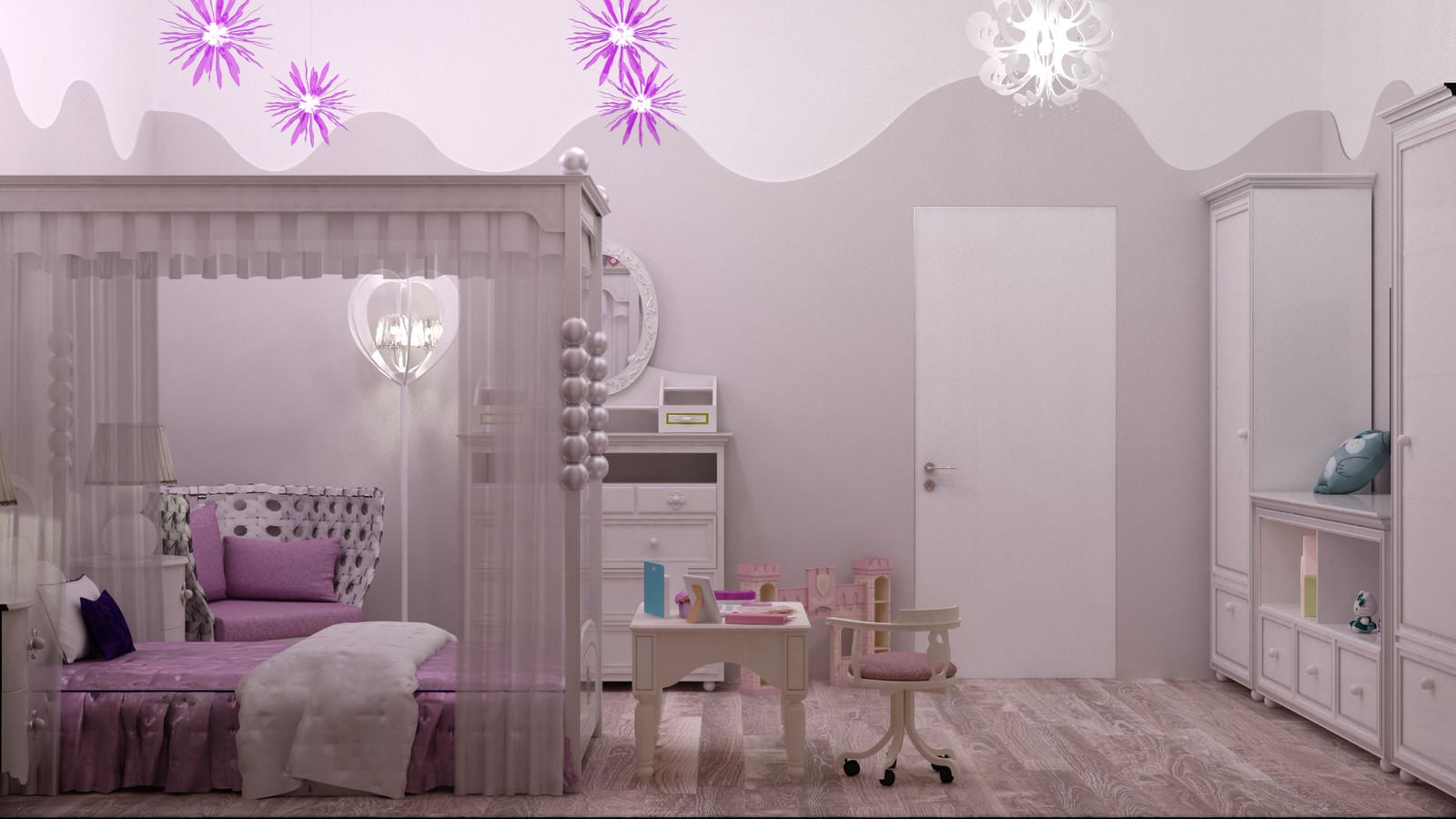 Интерьер коттеджа в Словении (комната дочери)