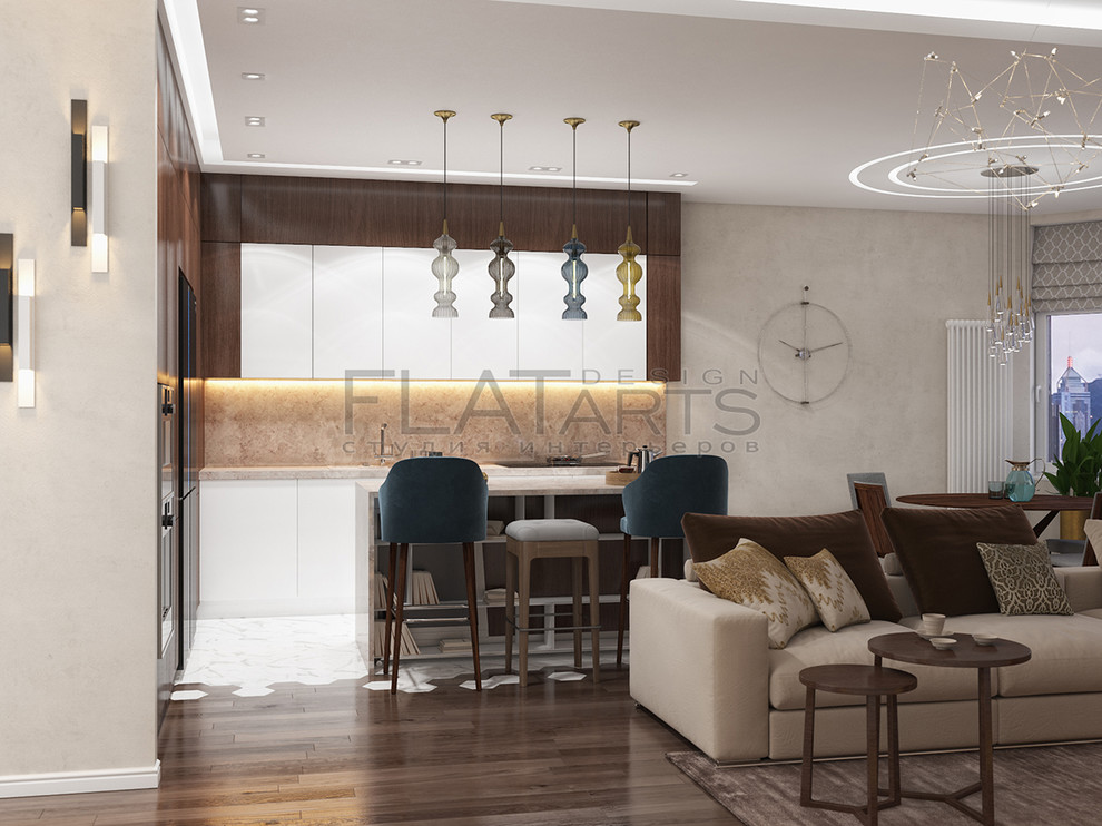 Дизайн 2-ной кв. 120кв.м. Современный стиль