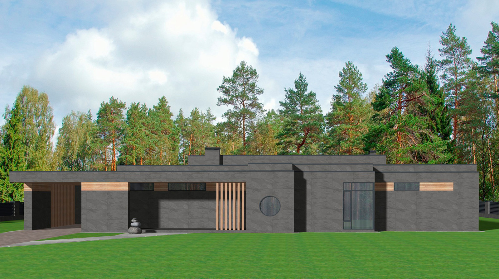 Проект дома L-258-G в стиле минимализм