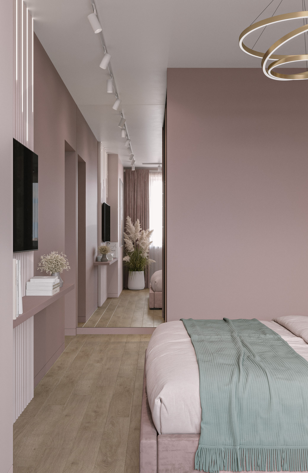 Дизайн интерьера в розовых тонах