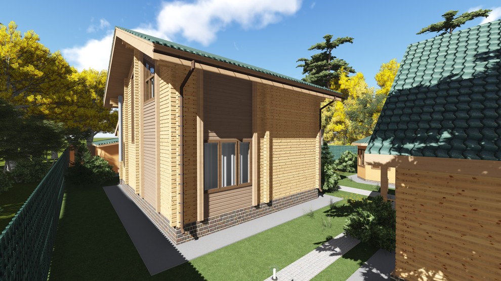 Дом из профилированного бруса 180x142. Общая площадь дома - 170 кв.м