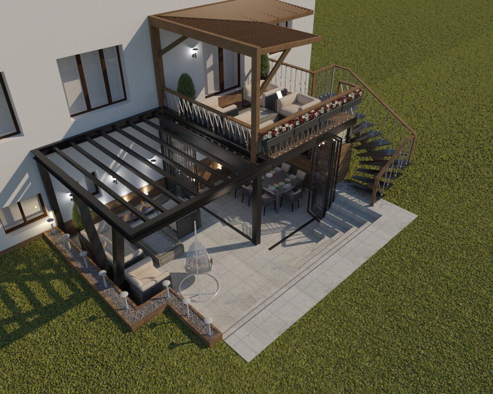 Уютная беседка возле дома