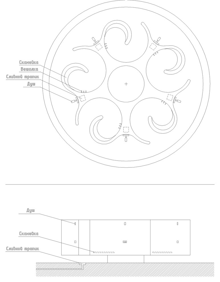 Пляжная раздевалка в Сочи.