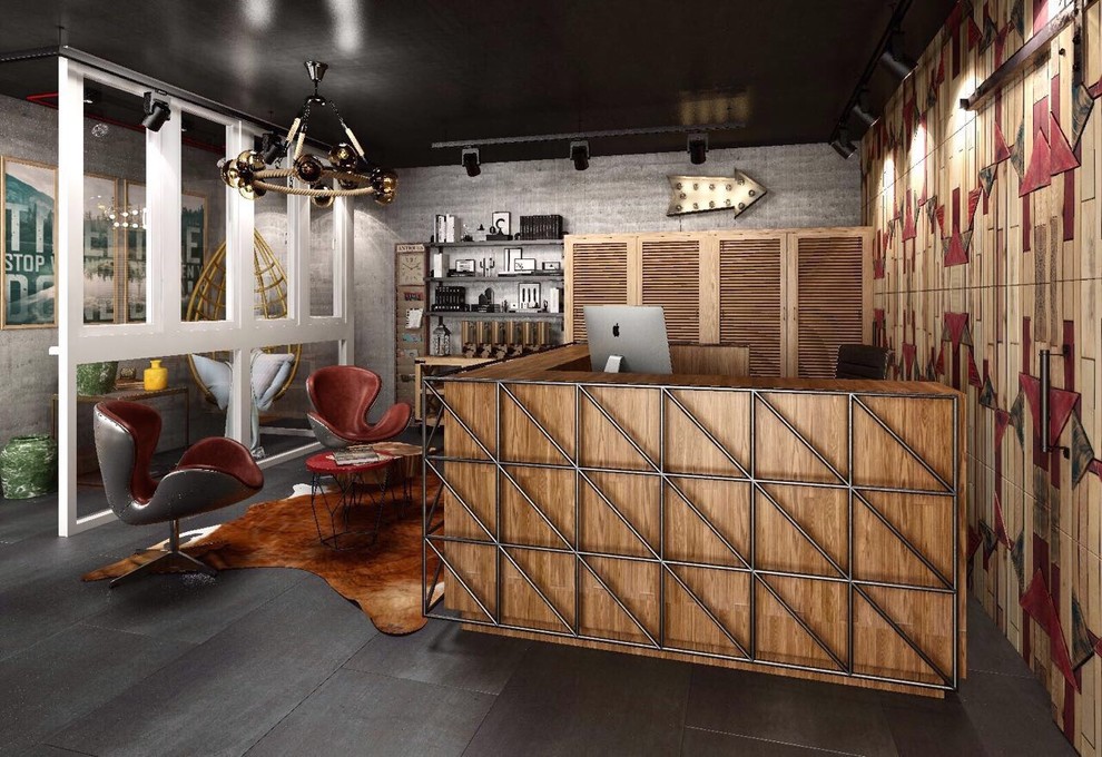 Рабочее пространство для московской компании в индустриальном стиле, 96 кв.м.