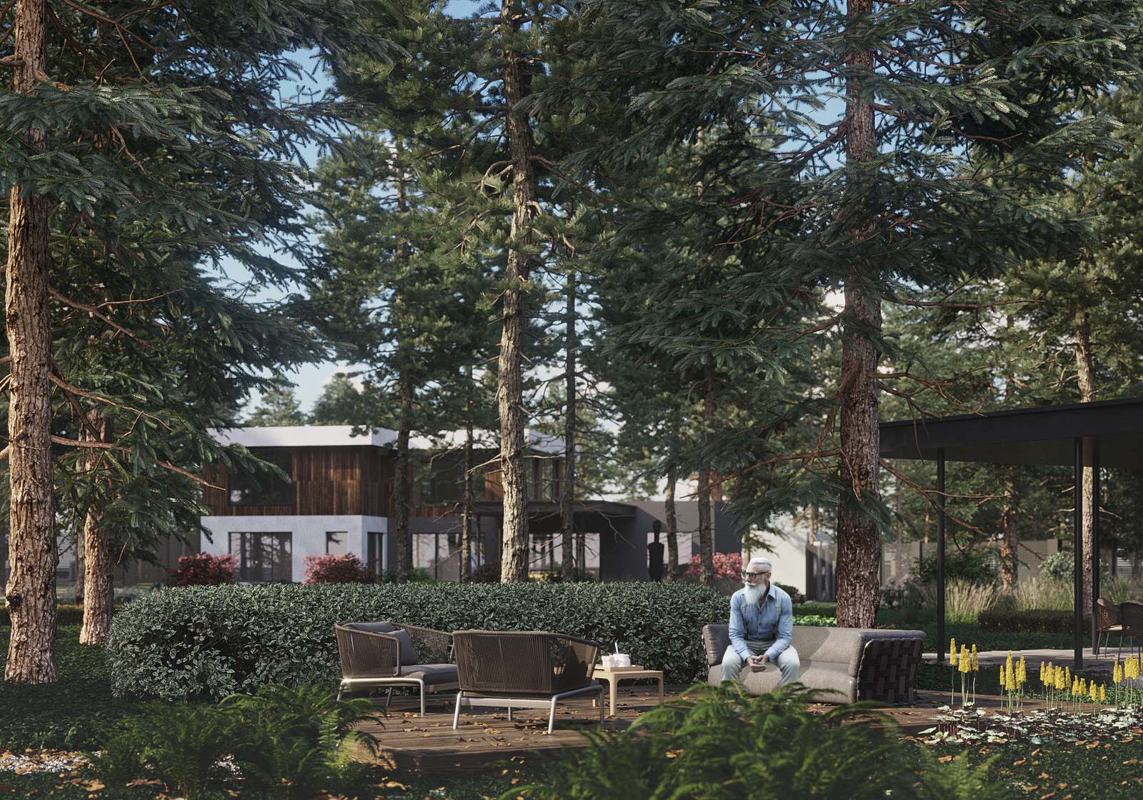 Проект дома и сада вокруг него, в КП Никологорское. М.О.