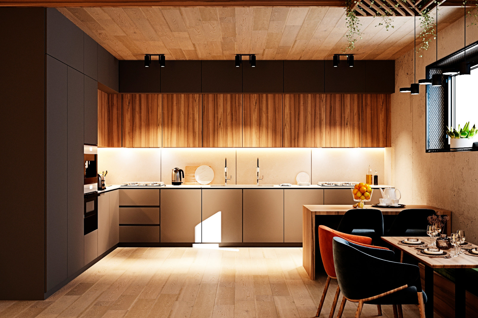 Дизайн-проект кафе-кухни при отели в к. Архыз