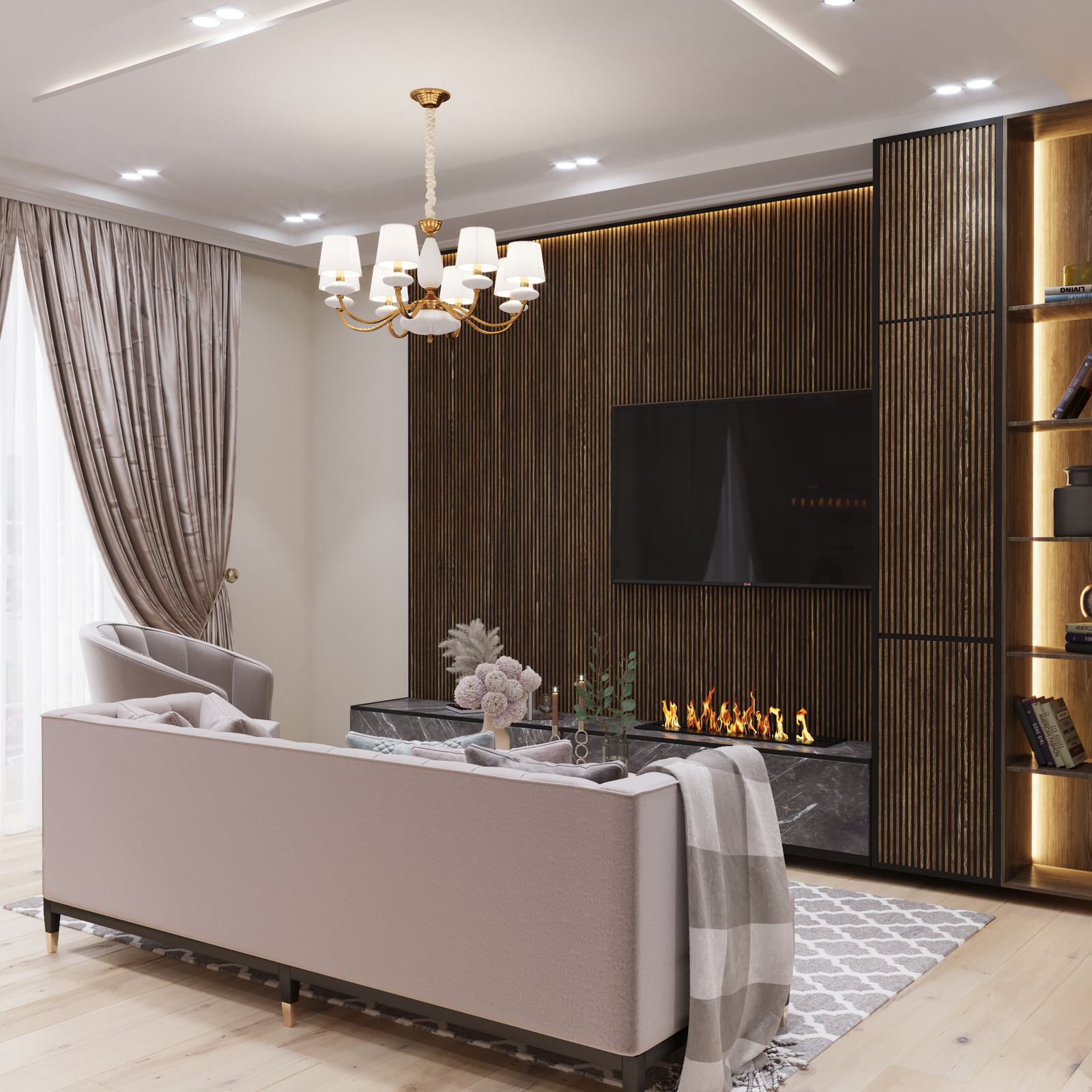 Дизайн квартиры, неоклассика