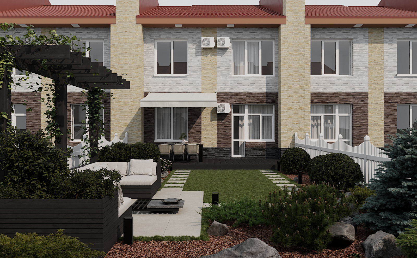 Обложка проекта: Ландшафтный дизайн у загородного дома