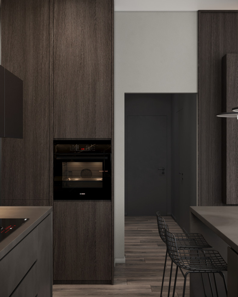 Монохромная квартира с террасой.