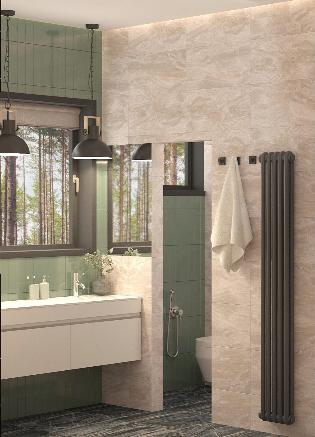 Дом с верандой и баней