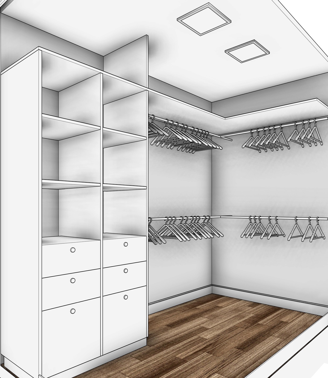 Квартира в новостройке для молодой семьи (дизайн в графике)