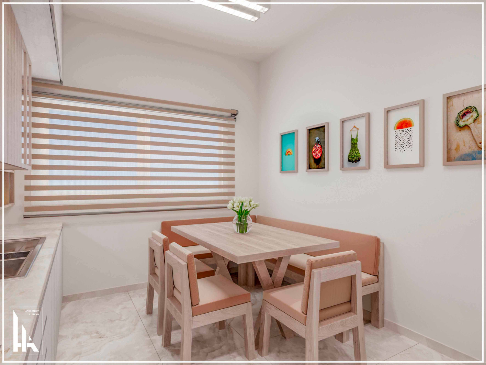 Минималистская четырехкомнатная квартира