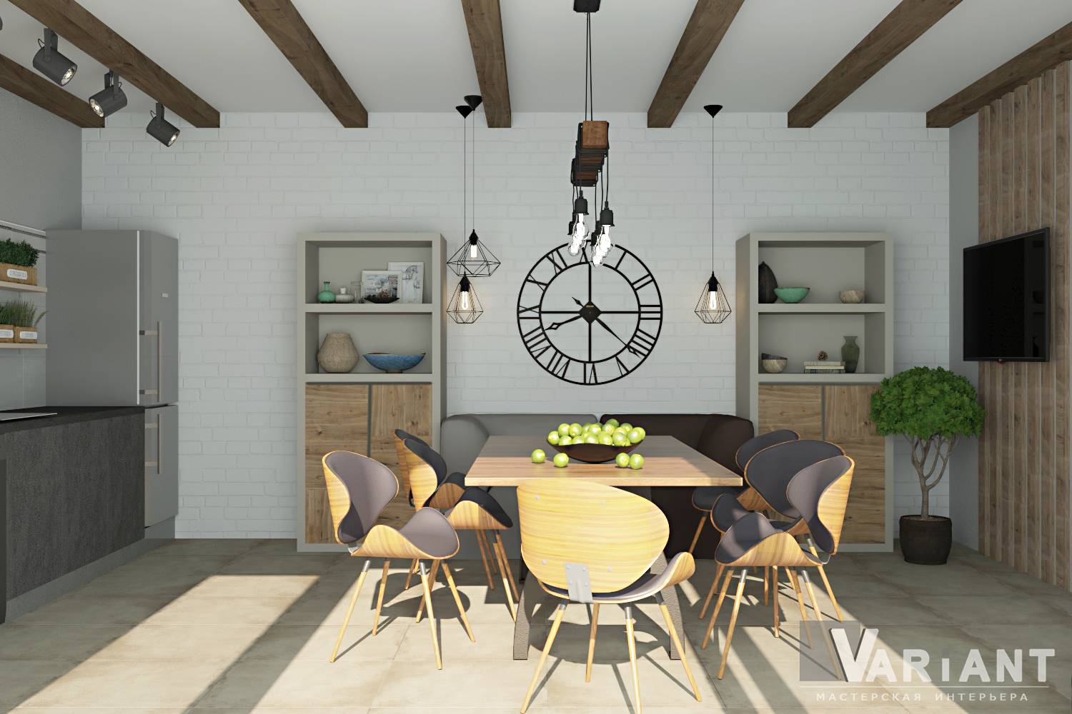 Столовая в стиле ЛОФТ