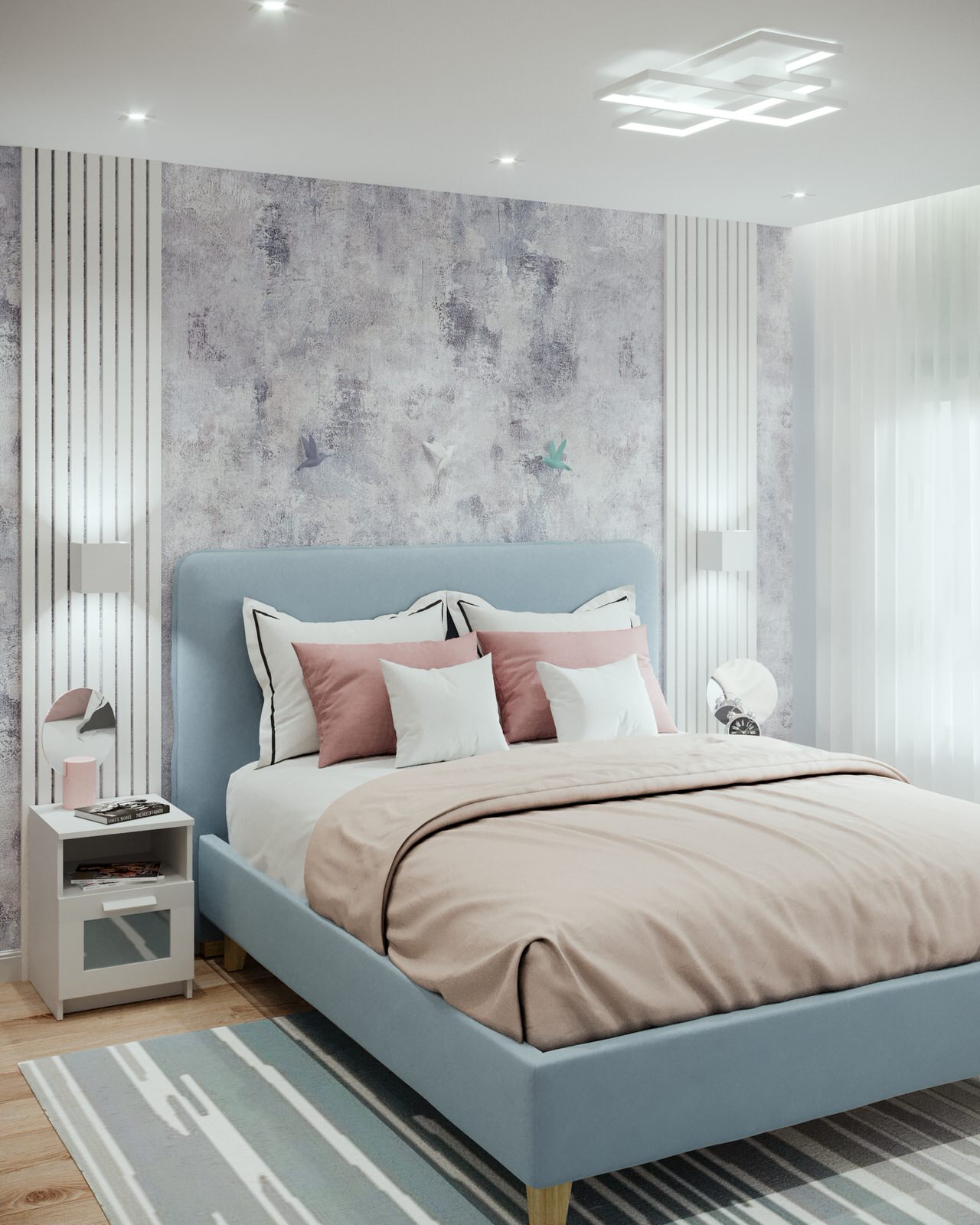 Проект интерьера двухкомнатной квартиры в стиле сканди